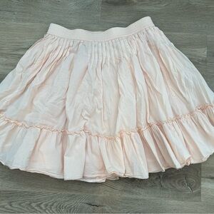 GAP Pink Bubble Mini Skirt with Ruched Ruffles